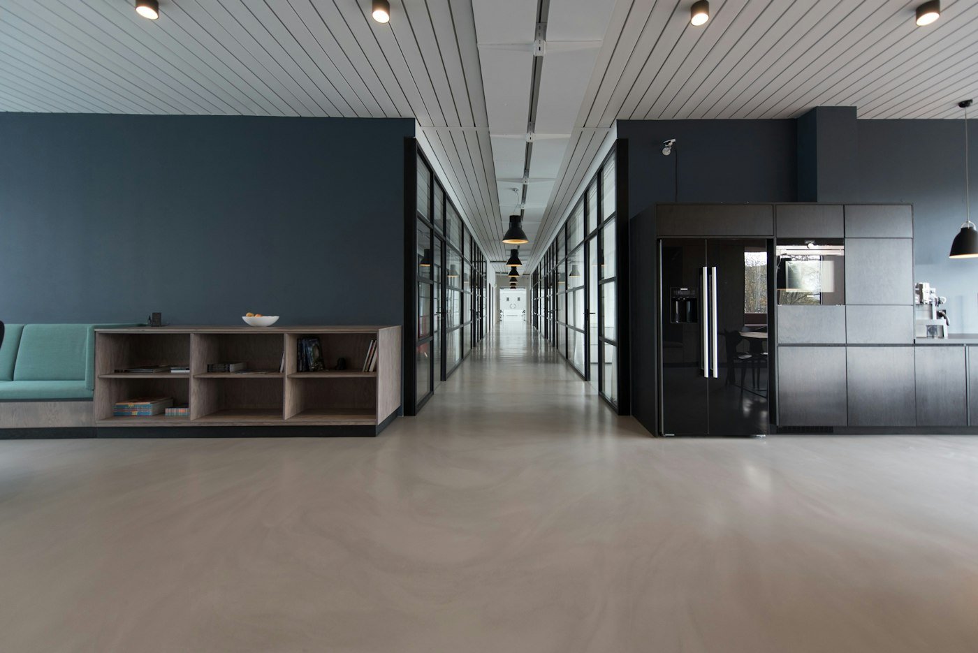 Modern CodeHubb studio office with desks, monitors and natural light